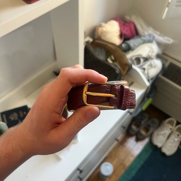 YSL Vintage maroon belt, small around 28/30 waist size - Picture 2 of 2